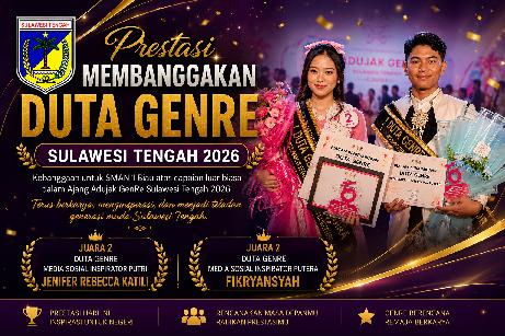 Bangga! SMAN 1 Biau Sabet Gelar Putera & Puteri Duta GenRe Media Sosial Inspirator Sulteng 2026
