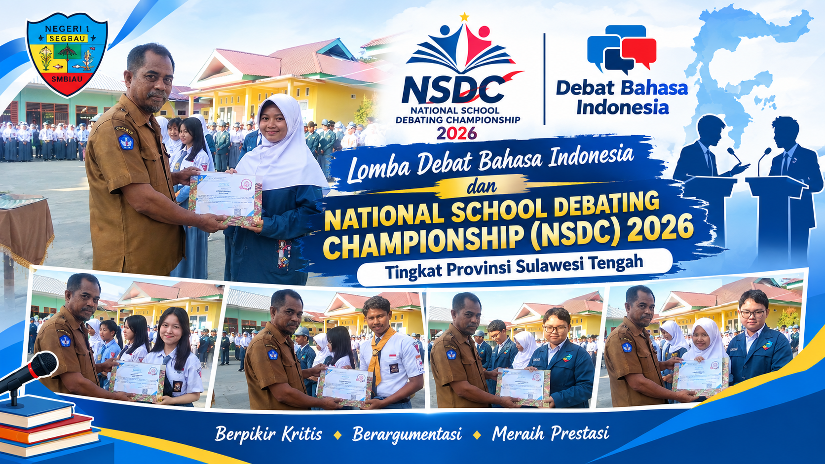 Terus Bertumbuh dan Berprestasi: SMAN 1 Biau Bersinar di Ajang Debat Tingkat Provinsi 2026