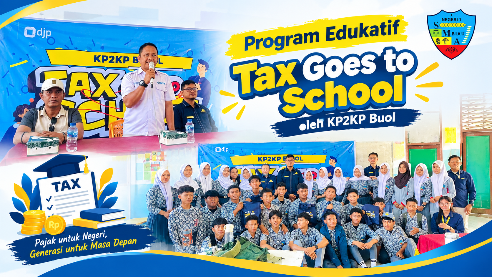 Membangun Generasi Sadar Pajak : SMAN 1 Biau Sukses Gelar Tax Goes to Schoo