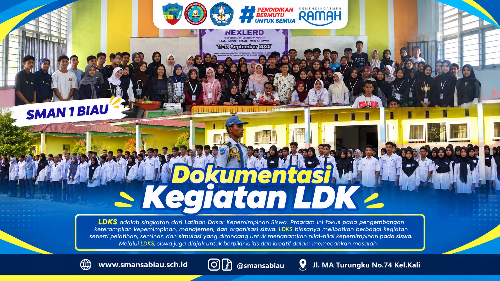 Membangun Karakter Pemimpin Masa Depan : OSIS SMAN 1 Biau Sukses Gelar LDKS 2026